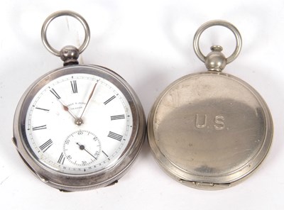 Lot 174 - A lot comprising a white metal pocket watch...