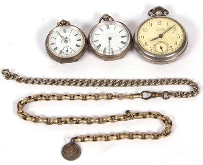 Lot 295 - A lot of three pocket watches, one base metal...