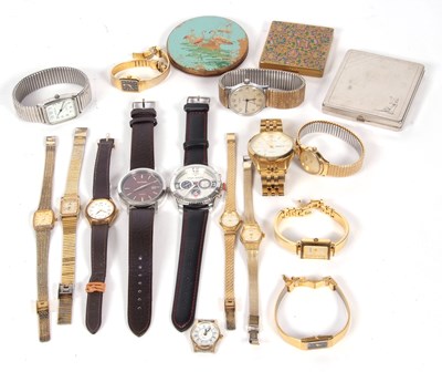 Lot 303 - Mixed lot of various wristwatches and three...