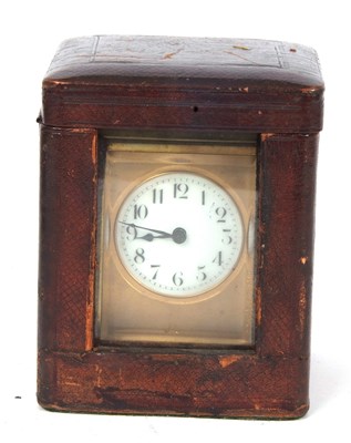 Lot 304 - Carriage clock timepiece with fitted box, the...