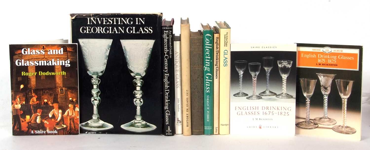 Lot 10 - Collection of reference books on glass...