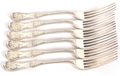 Lot 129 - A set of six 'Tiffany' dinner forks in the...