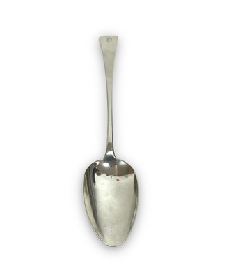 Lot 162 - George IV basting spoon in Old English spoon...