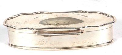 Lot 178 - Edward VII silver trinket box of plain shaped...