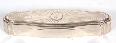 Lot 182 - A George V silver trinket box of shaped...