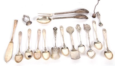 Lot 203 - Mixed Lot: Seven teaspoons engraved with cross...