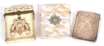 Lot 213 - Mixed Lot: George V silver card case chased...