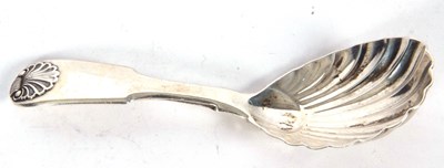 Lot 220 - George III silver fiddle pattern caddy spoon...