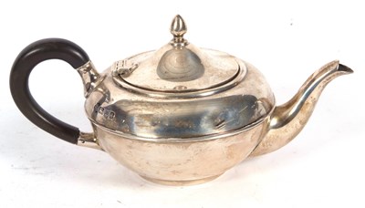 Lot 234 - George V silver bachelors teapot having a...