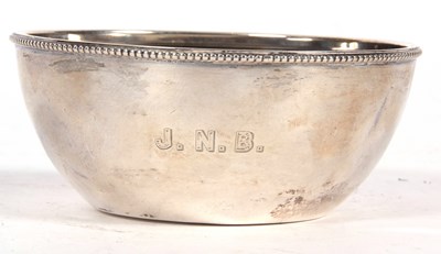 Lot 239 - George V silver bowl of plain round form...