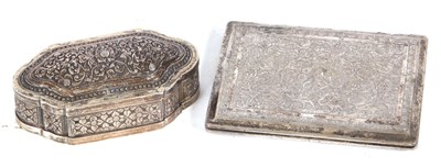 Lot 242 - Continental white metal trinket box of...