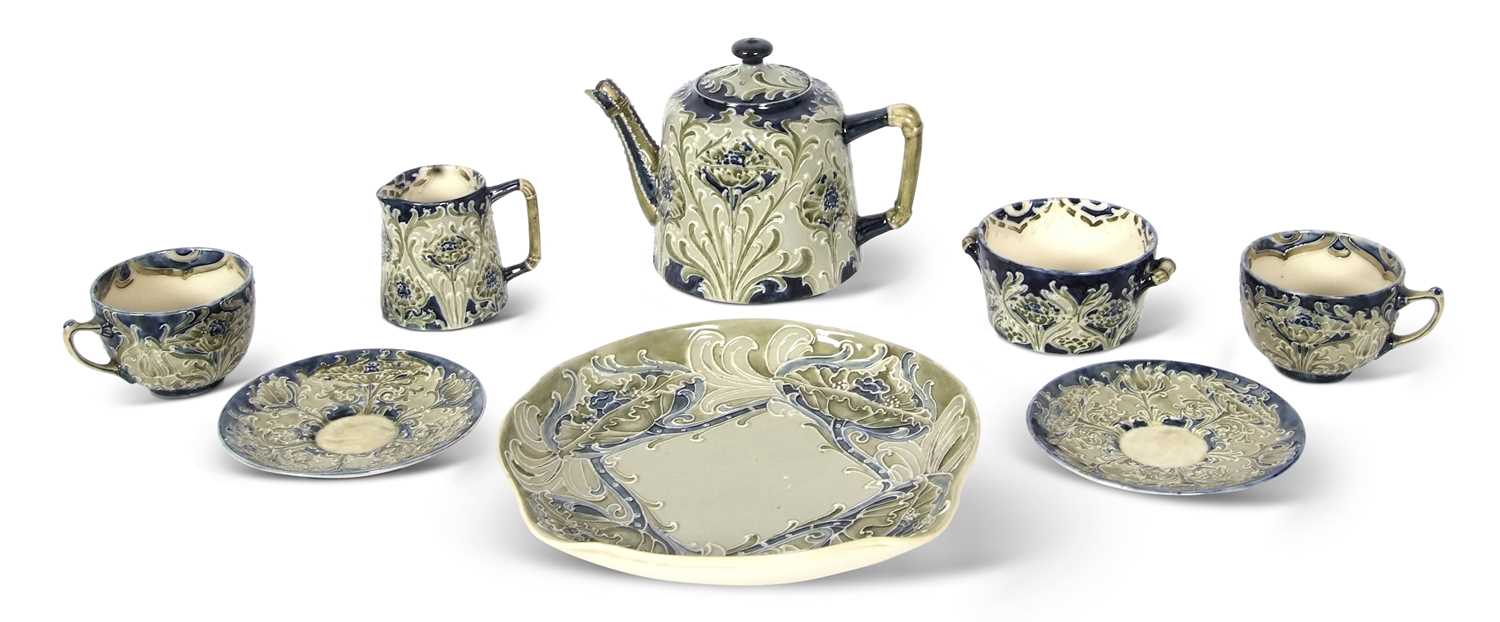 Lot 46 - Moorcroft Florian Tea for Two