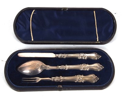 Lot 245 - Cased Victorian Christening set comprising...