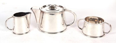 Lot 270 - Elkington & Co silver three piece plated tea...