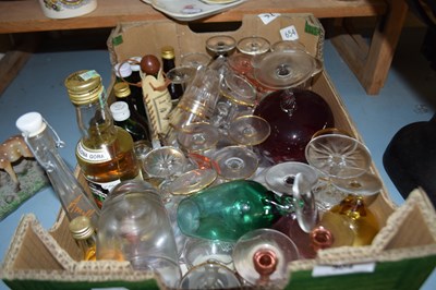 Lot 504 - Box of various assorted spirit miniatures,...