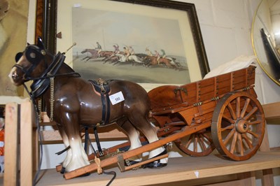 Lot 580 - Model horse and cart