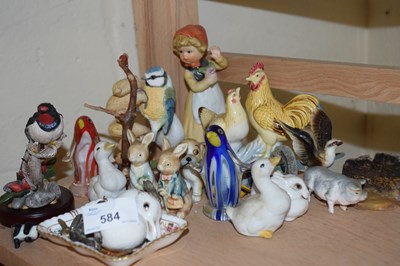 Lot 584 - Various assorted animal ornaments