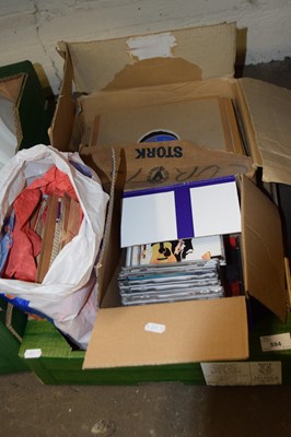 Lot 594 - Box of various assorted records, CD's etc