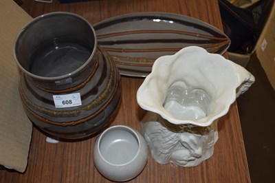 Lot 608 - Modern Portuguese vase and bowl and other...