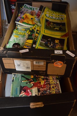 Lot 679 - Large collection of Norwich City Football...