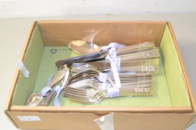 Lot 1 - Box of various silver plated cutlery