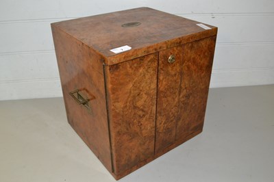 Lot 7 - Victorian walnut veneered decanter box, no key...