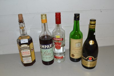 Lot 14 - Five various assorted bottles of various spirits