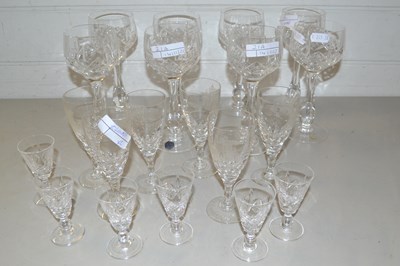 Lot 21A - A collection of Stuart crystal hop glasses and...
