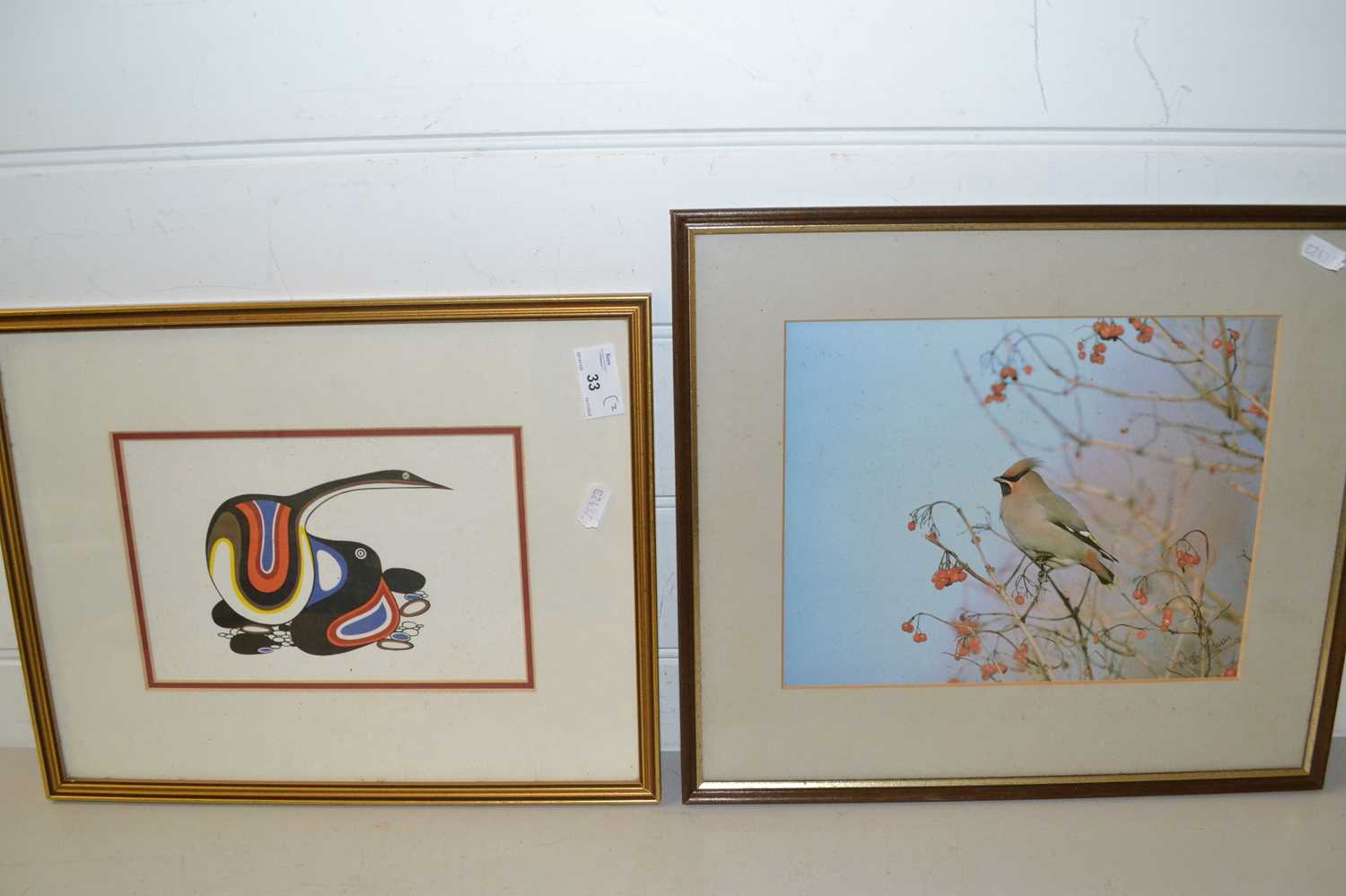 Lot 33 - Framed Roger Tidman coloured print of a wax...