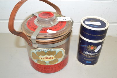 Lot 41 - An opened jar of H.Upmann cigars and a further...