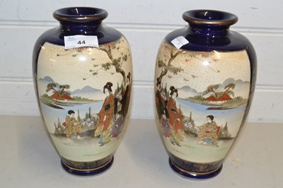 Lot 44 - Pair of Japanese baluster vases