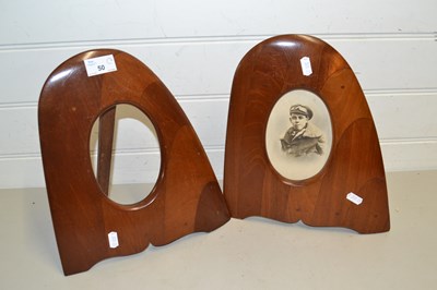 Lot 50 - Pair of hardwood picture frames formed from...