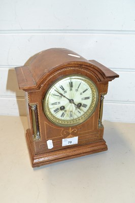Lot 70 - Late 19th Century mahogany cased mantel clock...