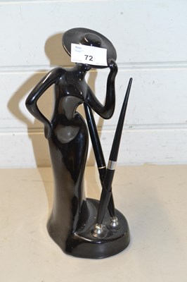 Lot 72 - Figural pottery pen stand