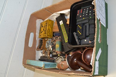 Lot 78 - Box of various mixed items including dominoes,...