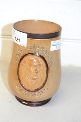 Lot 121 - Leeds Election 1880 vase by Doulton