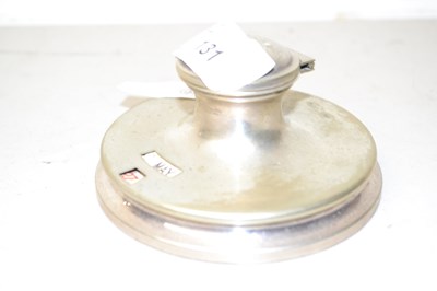 Lot 131 - Silver plated ink well with integral calendar