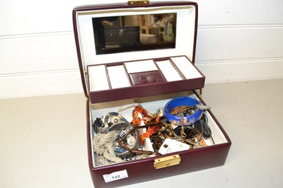 Lot 132 - Cantilever jewellery box and various costume...