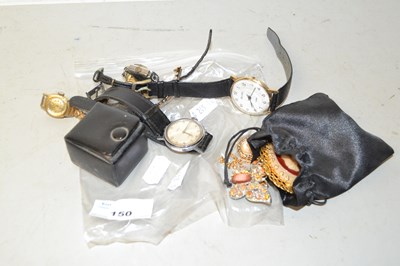 Lot 150 - Mixed Lot: Wristwatches, costume jewellery etc