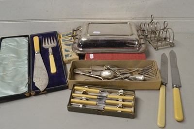 Lot 184 - Mixed Lot: Various assorted silver plated...