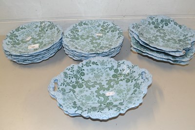 Lot 197 - Quantity of 19th Century blue glazed dinner wares