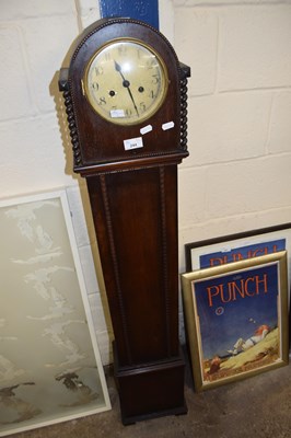 Lot 242 - Oak cased grandmother clock