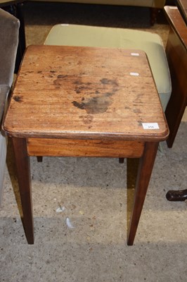 Lot 256 - Small mahogany side table on tapering legs