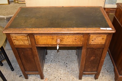 Lot 265 - Small late 19th or early 20th Century oak desk...