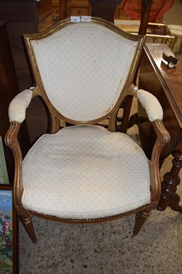 Lot 246 - 19th Century French style gilt wood armchair,...