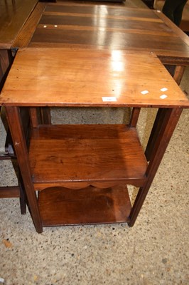 Lot 340 - Mahogany and fruit wood three tier side table,...