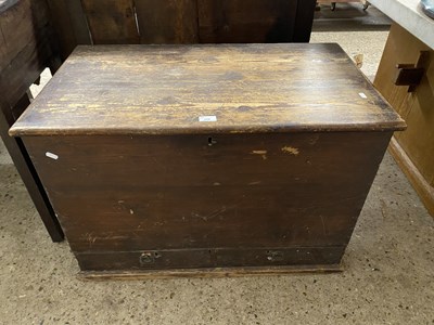 Lot 350 - Late 19th Century pine mule chest with hinged...