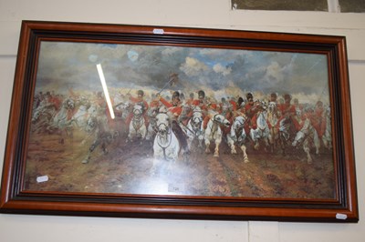 Lot 736 - Coloured print, Charge of the Light Brigade