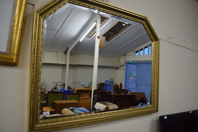 Lot 762 - Modern bevelled over mantel mirror in gilt...