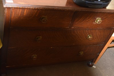Lot 776 - Early 20th Century oak four drawer bedroom chest